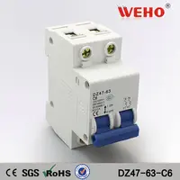 weho 2p 6a dz47-63-c6 6ka overload protection 6 amp circuit