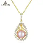 SALE Pink natural Pearl drop Pendant 16 inch silver necklace