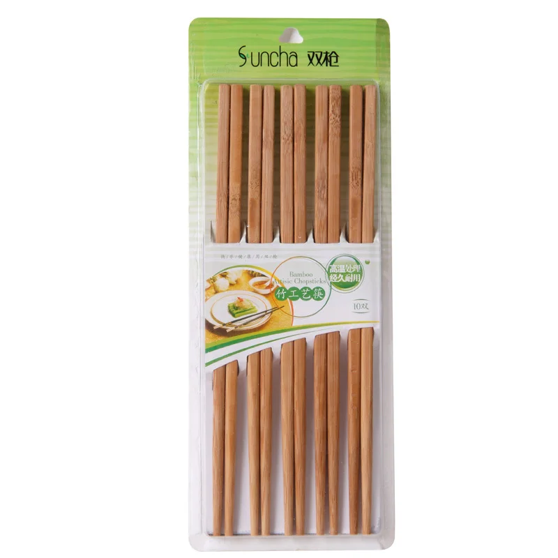 Spear authentic Japanese chopsticks creative suite upscale hotel household bamboo carving KZ1011 ten pairs of chopsticks loaded