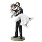 Wedding Wedding Groom Carrying Bride Skeleton Face Wedding Couple Statue Figurine