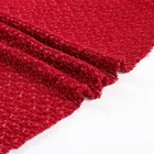 Garment Quality Wholesale Clothing Red Polyester Vintage Chenille Fabric
