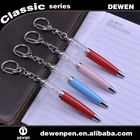 gift mini keychain crystal twist pen,cheap price metal retractable ball pen
