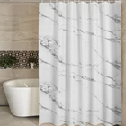 Custom Design Bath Curtain Marble Pattern Printing Shower Curtain
