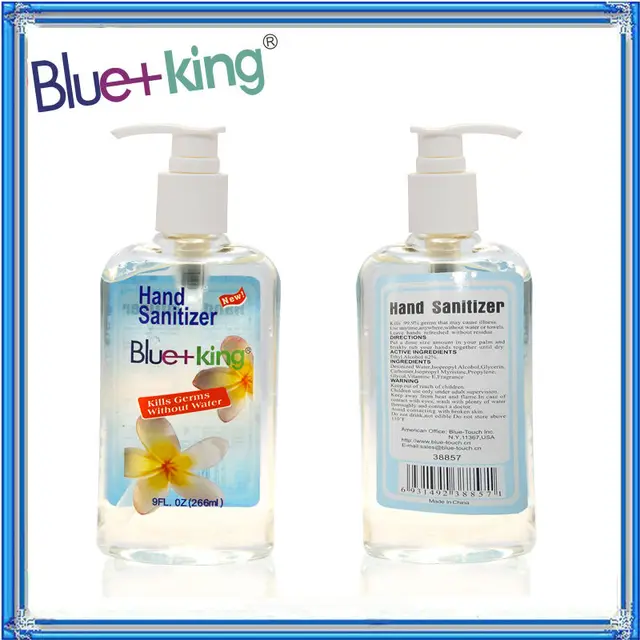 2014 new formula soap Blue-King Hand Sanitizer-266ml.-natural formula ,