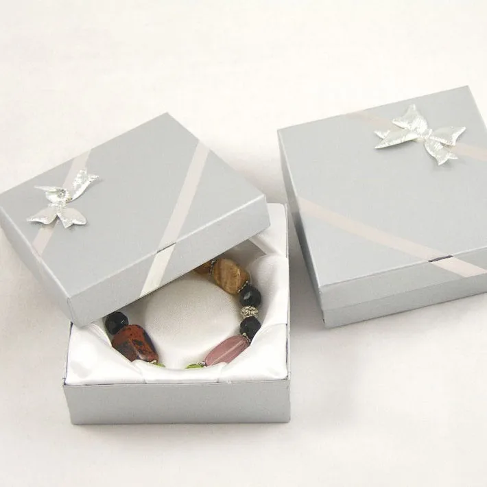 luxury custom logo printed gift paper jewelry box wholesale