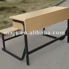 double student desk with bench for School furniture from china zhejiang