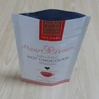 Food grade aluminum foil stand up kraft paper bag for milk tea packaging in GMP 100000 workshop