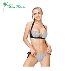 Customized China Factory Wholesale Fashion Summer Hollow-Out Metal Ring Women Sexy Bikini Swimsuit