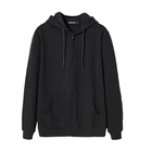 Promotion Cotton Fleece Oversized No Zip Plain Blank Custom Dark Grey Blue Black Marron Red White Hoodie