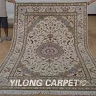 YILONG 6'x9' Authentic Persian design handmade wool and silk rug