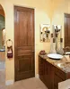 Mahogany veneered semi solid core wooden door for bathroom