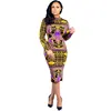 Egyptian Print Pattern Midi Dress Item NO: L36346