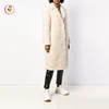 2018 High Quality Ivory Faux Fur Coat Mid-Length Asymmetric Single Button Coat