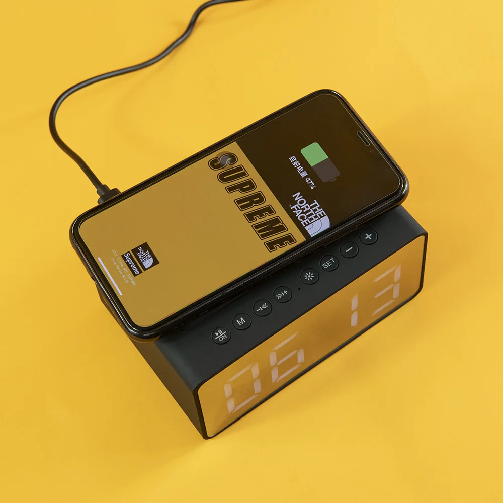New product smart led speaker alarm clock wireless plastic bluetooth speaker with 2000mah power bank - ANKUX.COM