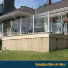 Australia standard safety glass fence 10mm 12mm thickness customized tempered frameless glass balcony railing/balustrade price