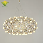Factory Price Hotel Luxury Design Led Chandelier Wood Pendant Lamp