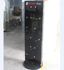 Double Sides Pegboard Black Acrylic Mobile Phone Accessories Display Rack With Metal Hooks Floor Standing