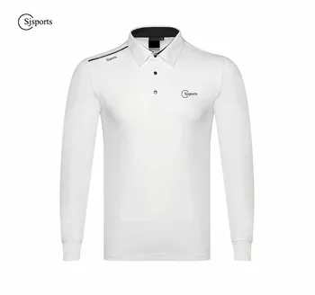 white long sleeve golf shirt