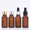 10ml 15ml 20ml 30ml 50ml 100ml frosted amber serum round glass dropper essential oil bottle with dropper pipette