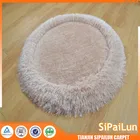 Polyester round shaped hand tufted plain door mat