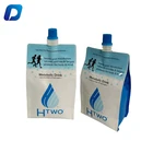 Laminated materials plastic packaging ziplock reusable drink flat bottom pouch with spout tap