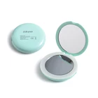 Folding Luminous Makeup Mirror with LED High Definition Enlarged Double Face Beauty Dressing Pocket Mirror