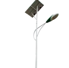 Steel Pole Street Solar Power Energy Hot Dip Galvanized Steel Road and Street Lighting Pole with Panel Support