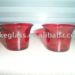 hot sale factory price colored thick glass candle holder