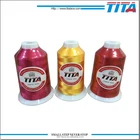Trilobal 120D reflective polyester embroidery thread filament yarn 5000y