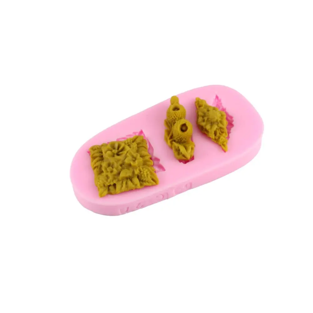 Silicone Fondant Cake Decoration Arts tool DIY chocolate mold mold 3 even square / Diamond Flower taobao 1688 agent