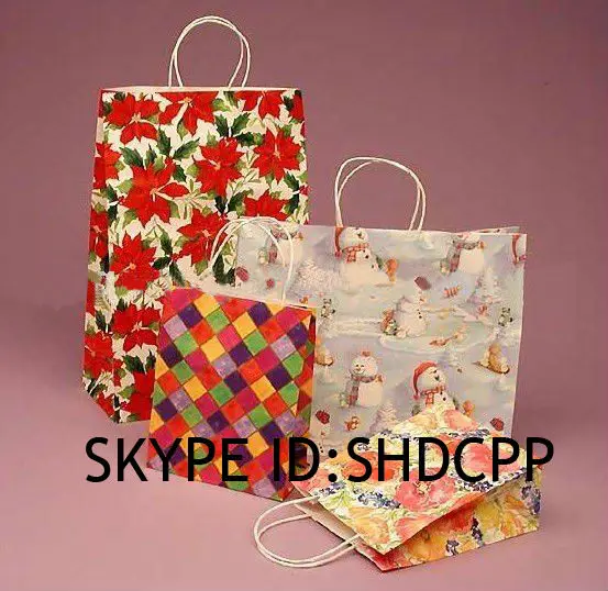 newest shanghai flower design gift paper bag