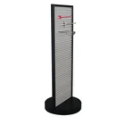 Retail Store 2 Sides Sock Aluminum Slatwall Rotating Tower Display Stand