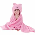 Plain Towel New Products Cute Design Kids Baby Hooded Bath Towel Hooded Baby Towel