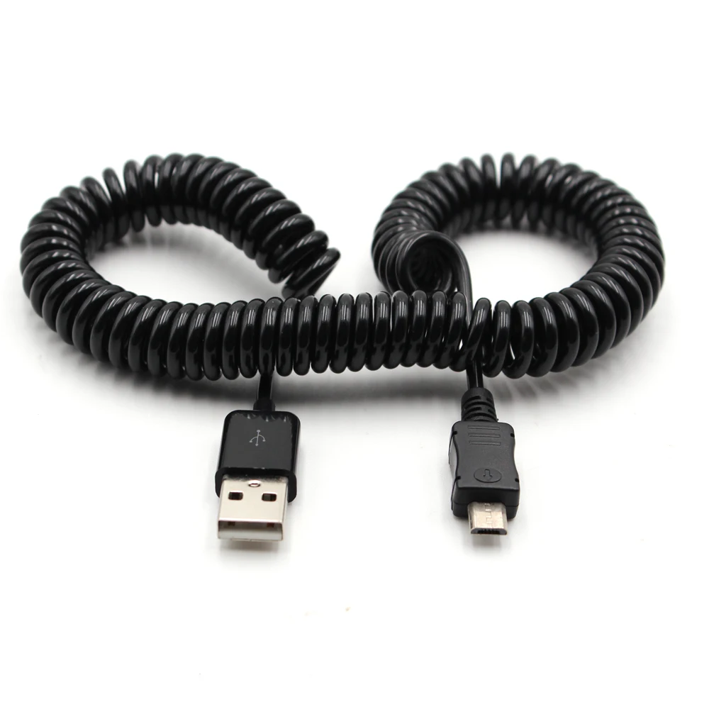 Flexible Micro etirement elastique a ressort cable USB USB cable de
