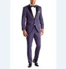 (Jacket+Pants) WB130 Black Collar Purple Formal Prom Party Wearing Customized Groom Party Wear latest blazer design Blazzer
