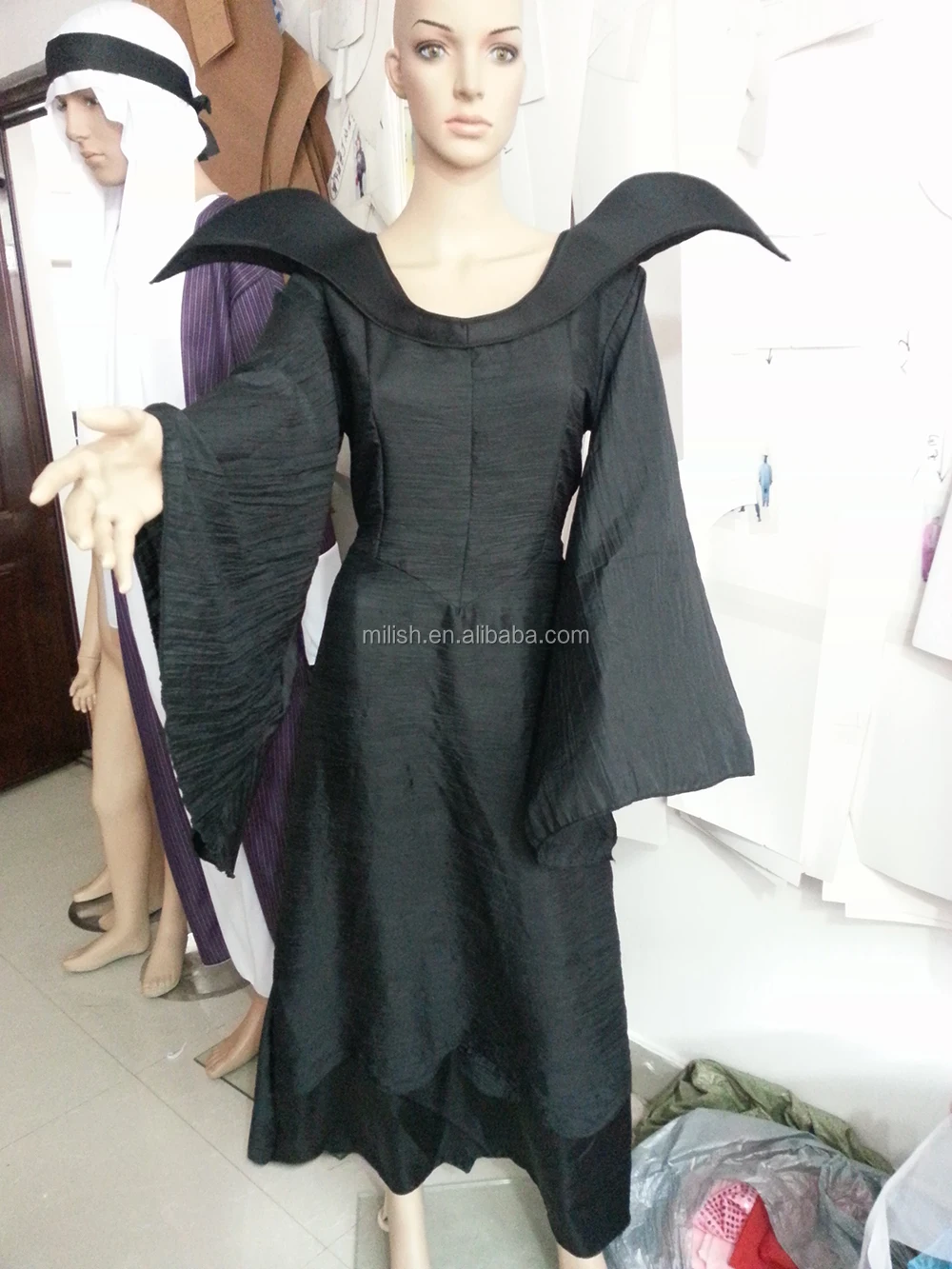 di alta qualità halloween nero maleficent vestito/maleficent costume  maa-97