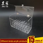Folding Factory Custom Clear Desk Top Pmam Plexiglass Acrylic Lipgloss Lipstick Box Holder with Lid Organizer