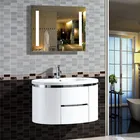 12 inch deep bathroom vanity ,white color PVC plastic bathroom cabinet