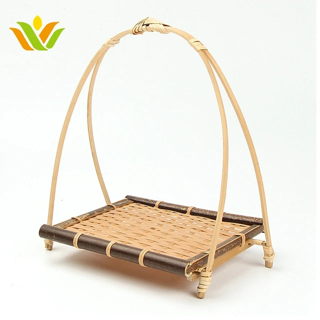 bamboo hanging bread gift basket fruit