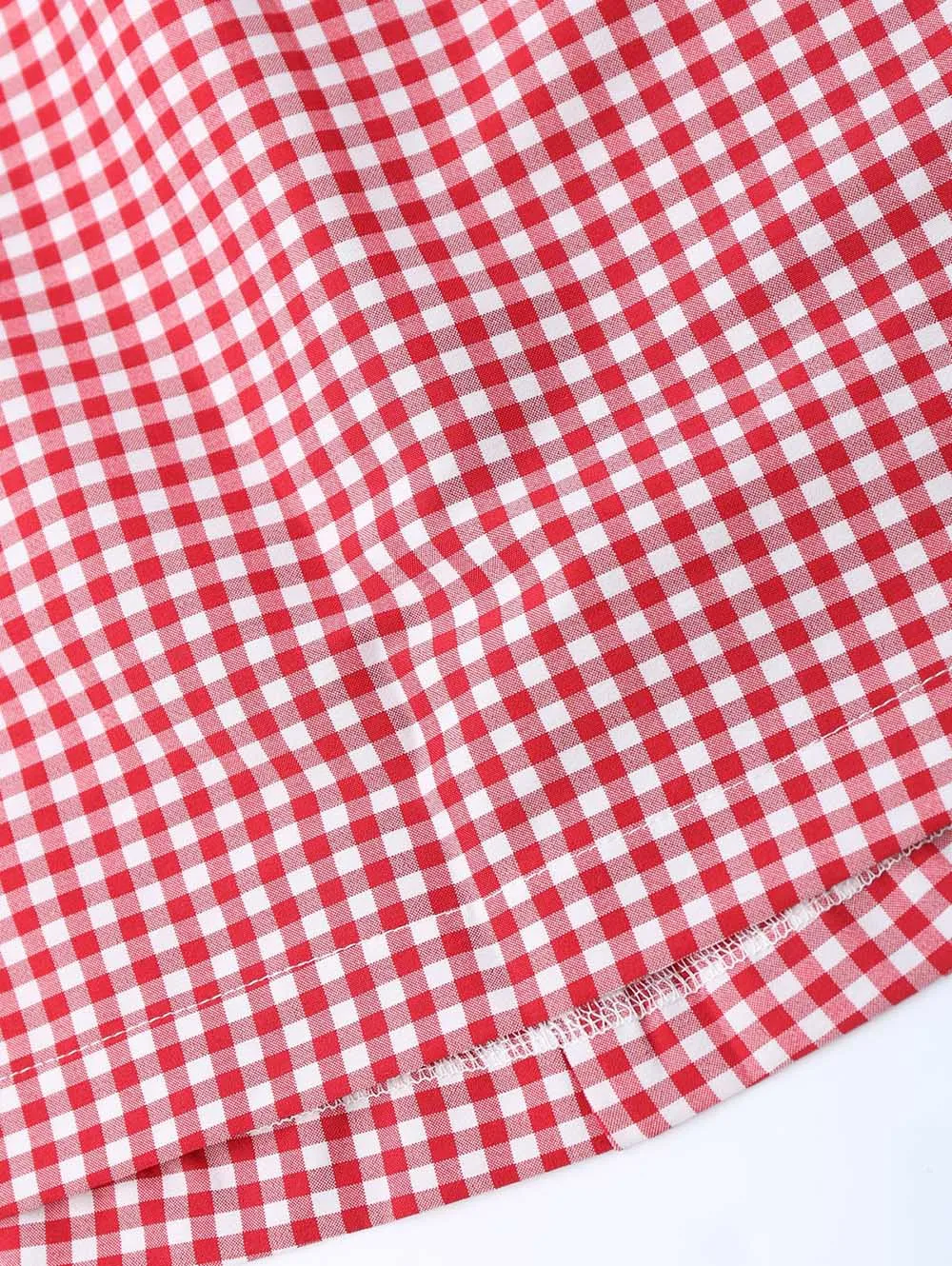 AZULINA Women Sexy Summer Beach Dress Cut Out Sleeveless Spaghetti Strap Sweet Plaid Bow Tie Back Mini Dress Sundress vestidos 8