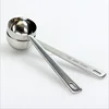 Stainless Steel Sliver/Gold Round Coffee Measuring Spoon With Bag Seal Clip
