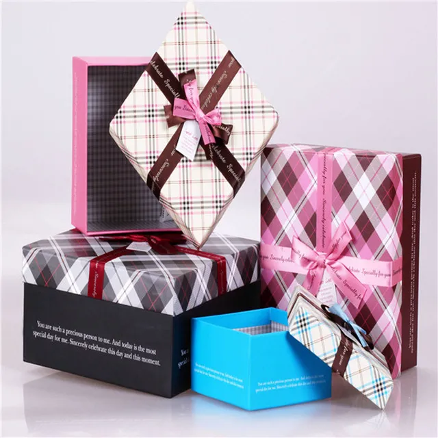 gift box with bow tie design paper box for presents packaging