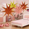 30cm 6'' Nine Angles Paper Star Decoration Tissue Paper Star Lantern Hanging Stars For Christmas Party Decoration
