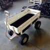 popular wholesale children toy wooden and metal hand wagon cart TC1831