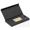 custom luxury paper cardboard packaging black gift box for credit card