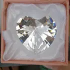 machine cut heart shaped crystal glass stone diamond for paperweight wedding decoration