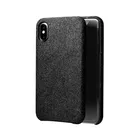High Quality canvas pattern skin leather slim cell phone case for iphone x 10