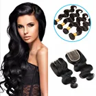 Good Feedback Beautiful Style Body Wave Organic Human Hair Closure Mink Virgin Brazilian Hair Lace Closure