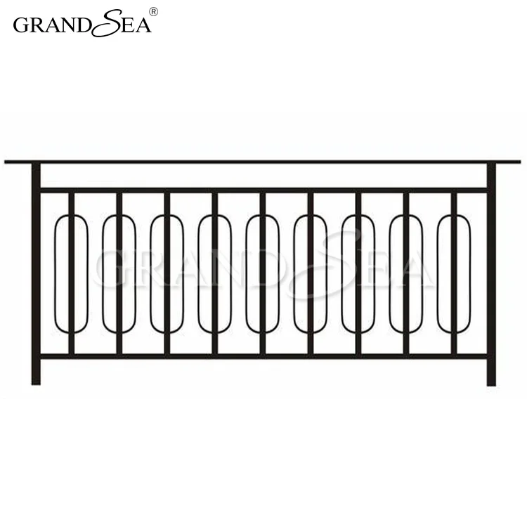 2021 modern cast iron design good appearance wrought iron handrail for porch rails
