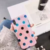 Wave Point Moblie Bake Cover TPU Blue Light for iPhone 6 6s 7 8 Plus X Phone Shell Case